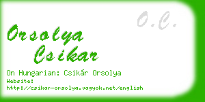 orsolya csikar business card