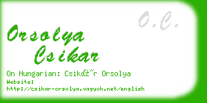 orsolya csikar business card